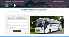 Desktop Screenshot of luxurybusesindia.com