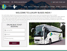 Tablet Screenshot of luxurybusesindia.com